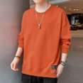 thumbnail image 5 of Gibobby Sudaderas para hombre Sudadera de forro polar con cuello redondo y ajuste clásico para hombre(Naranja,G), 5 of 5