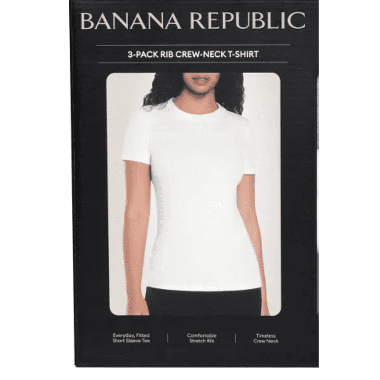 banana republic dress crew t shirt Banana Republic Men's Dress Crew Short Sleeve Polka-Dot T-Shirt Black Size  L