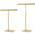thumbnail image 3 of Handbag Display Stand, 2 Pack Table Polished Gold Purse Stands for Display, Adjustable Height Purse Display Stand T Bar Hanging Jewelry Display Holder, 3 of 6