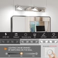 thumbnail image 6 of Miniyam 4-Lights LED Vanity Light, Modern Wall Sconce for Bathroom Over Vanity Mirror, Dimmable Light Fixture, Chrome, 6 of 9