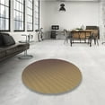 thumbnail image 4 of Ahgly Company Machine Washable Indoor Round Transitional Copper Brown Area Rugs, 5' Round, 4 of 7