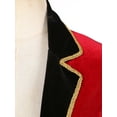 thumbnail image 6 of Aislor Women Circus Ringmaster Costumes Rave Festival Lion Tamer Cosplay Vest Swallow-Tailed Blazer Jacket Red L, 6 of 7