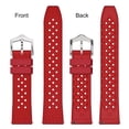 thumbnail image 4 of Fluororubber Watch Band,22mm Quick Release Watch Strap for Men and Women,Red with Silver Buckle, 4 of 7