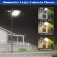 thumbnail image 6 of Gefolly Solar Street Light 10000W, 2700000 LM w/Remote Control & Motion Sensor IP67 Flood Security Lights for Road,Yard,Barn, 6 of 13