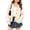 08#Beige, variant on Girls Zip Up Cardigan Sweatshirt Long Sleeve Button Plain Tops School Girl Sweater Jacket Kids Fall Clothes