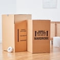 thumbnail image 4 of Wardrobe Clothing Moving Boxes with Bar - 24" x 24" x 40", 3-Pack, Brown, 4 of 5