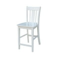 thumbnail image 3 of International Concepts Wood San Remo Slat Back Counter Height Stool in White - 24" Seat Height, 3 of 10