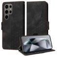 thumbnail image 2 of ELEHOLD For Samsung Galaxy S24 Ultra Leather Wallet Phone Case, Embossed Diamond Folio Flip Cover, Card Holder Cash Slot, Stand Support, Wrist Strap Lanyard -Black, 2 of 10
