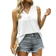 thumbnail image 3 of Fantaslook V Neck Tank Top for Women Casual Flowy Tunic Sleeveless Tops Summer Shirts, 3 of 6