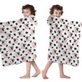 thumbnail image 4 of White Cow Bow Pattern Hooded Bath Towel，50"x30" for Ages 3 To 12 Kids, Quick Dry Lightweight Soft Microfiber Hood Beach Towel Cover Up for Kids, 4 of 7