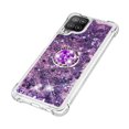 thumbnail image 4 of Funda para Samsung Galaxy A22 4G con Brillo Líquido Flotante, Purpurina, Parachoques y Anillo Giratorio Soporte, 4 of 5