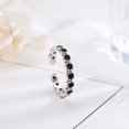 thumbnail image 5 of Bagues d'Ouverture en Zircone Cubique de Conception Simple en Argent 925 Réglables pour les Femmes, 5 of 5
