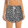 thumbnail image 2 of Goofa Similar To Leopard Print Printed Women 2 in 1 Running Shorts,Quick Dry Athletic Workout Shorts,High Waisted Athletic Shorts with Liner Pockets-Small, 2 of 9