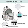 thumbnail image 4 of Baseball Kids and Trophies White Cute School Backpack with Padded Back and Adjustable Shoulder Straps 13.4"x11"x4.7", 4 of 5