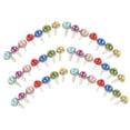 thumbnail image 2 of FELTECHELECTR 50 mini tachuelas metálicas con perlas, sujetadores de papel para scrapbooking, manualidades, estampados y bricolaje - 6 x 13 mm (colores surtidos), 2 of 4