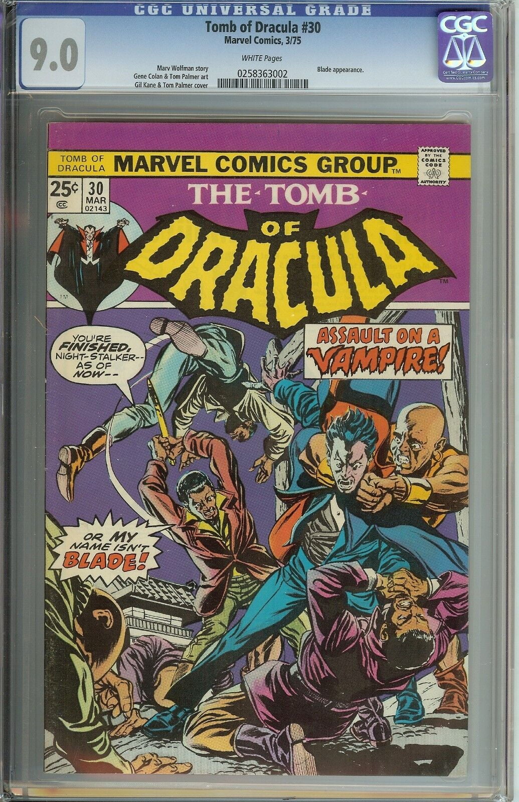 Tomb of Dracula #30 CGC 9.0