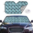thumbnail image 3 of Lsque Cute Dog Footprints Car Windshield Sun Shade | Accordion Folding Style Auto Shade for Car Truck SUV Van | Blocks UV Rays Sun Visor Protector | Medium, 3 of 7