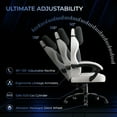 thumbnail image 6 of Seenda Gaming Chair, Fabric Comfy Video Gaming Chair, High Back Computer Chair, Adjustable Swivel Office Desk Chair with Headrest and Lumbar Support, 6 of 11