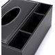 thumbnail image 4 of Funda para Caja de Pañuelos, Elegante de Caja de Pañuelos de Rectangular, con 3 Compartimentos, Cuero Multifuncional, Organizador para Control Remoto y Papelería, Ideal para Hogar y Oficina (Negro), 4 of 4