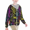 thumbnail image 2 of Cauagu Neon Bar Drinks Print Sun Protection Jacket for Teen,Full-Zipper Long Sleeve Sun Shirts with Pockets UV Hoodie Shirts Outdoor Athletic Jacket-X-Large, 2 of 7