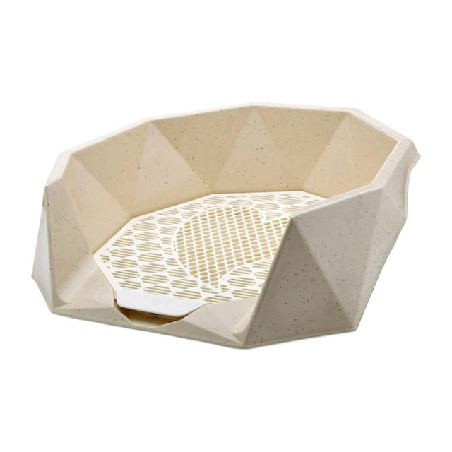 DOLITY Pet Dog Toilet Portable Litter Box Dogs Box Dogs Potty Pan Puppy Training Potty beige