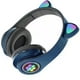 thumbnail image 1 of Injueey Auriculares con orejas de gato Auriculares inalámbricos Música Estéreo Auriculares con azules con micrófono Niños Hija fone Gamer Cables de audio/vídeo azul, 1 of 6