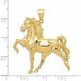thumbnail image 2 of 10K Yellow Gold Solid Polished Open-Backed Horse Pendant (41 X 40.5) Made In Peru -Jewelry By Sweet Pea, 2 of 5