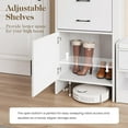 thumbnail image 6 of Royalcraft 5-in-1 Shoe Cabinet with Flip Drawer, Entryway Shoe Storage with Pegboard, Adjustable Shelf, Wood Entryway Cabinet, White, 6 of 7