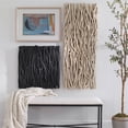 thumbnail image 2 of Uttermost Gathered Teak Square Transitional Wood Wall Decor in Black, 2 of 5