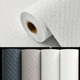 thumbnail image 2 of Fabric Wallpaper Textured Contact Paper (24in X 393in) Grasscloth Wallpaper Peel and Stick Faux Linen Wall Paper Waterproof Vinyl Self Adhesive (Light Gray), 2 of 7