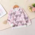 thumbnail image 4 of LUOGENLI Girls Summer Outfits Size 6X-7 4th of July Toddler Kids Girls Long Ruffled Sleeve Flower Print Tops Solid Pants Outfits Set 2pcs Little Girls Outfits Pink 3-4 Years, 4 of 7