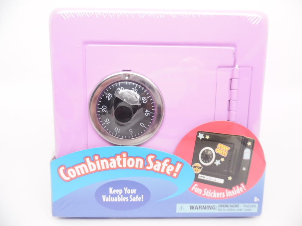 Grin Studio Combination Safe Kids Metal Safe + Fun Stickers Pink