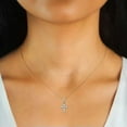 thumbnail image 5 of K-KED Moissanite Cross Pendant Necklace for Women in Sterling Silver, 5 of 9
