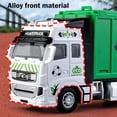 thumbnail image 4 of Loyerfyivos Garbage Truck Toys Metal Cab, Realistic Trash Truck Toys for Boys with Lights and Sounds, Friction Powered Recycling Truck for Kids, Front Loader with Dumpster, 4 Trash Bins, 108 Cards, 4 of 6