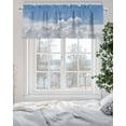thumbnail image 5 of Sunny Clouds Valances for Windows White Gradient Sky Valance Rod Pocket Light Filtering Short Window Treatments Curtains for Kitchen Bathroom Living Room Bedroom, 1 Panel, 60 x 18 Inch, 5 of 7