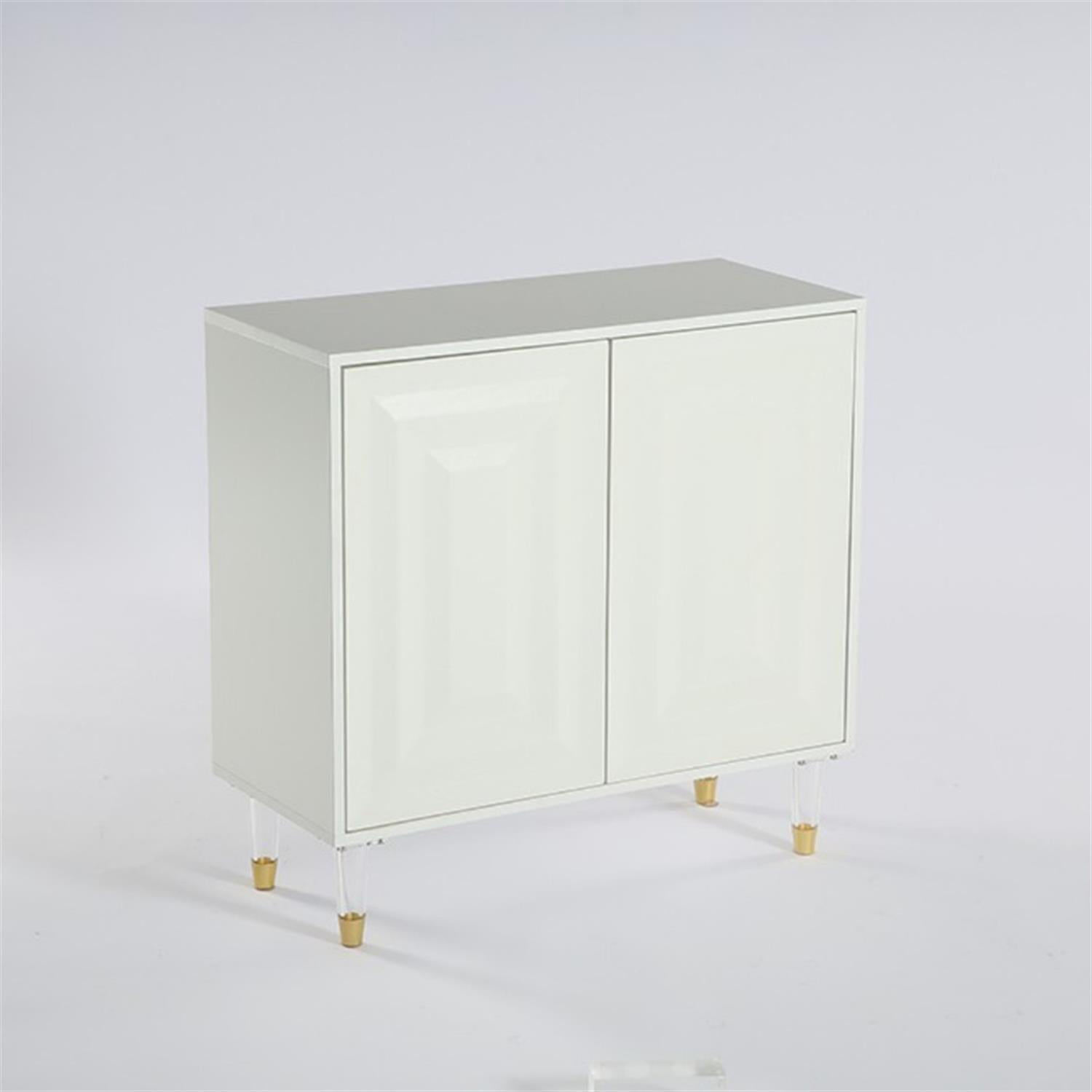 Demi Bonn 63" Sideboard Buffet Storage Cabinet with 4 Doors, Modern Credenza Accent Cabinet for Kitchen Entryway Living Dining Room, White