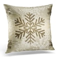thumbnail image 1 of RYLABLUE Christmas Snowflake with Gold Glitter Pillowcase Cover 20x20 inch, 1 of 1