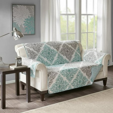 - August Grove Floral Box Cushion Loveseat Slipcover