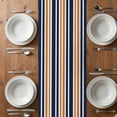 thumbnail image 6 of Orange Navy Blue Striped Table Runner - 48 Inch Long, Kitchen Dining Table Runner Dresser Scarves, Gradient Horizontal Lines Farmhouse Decor for Coffee Tables Wedding Party Banquet, 6 of 8