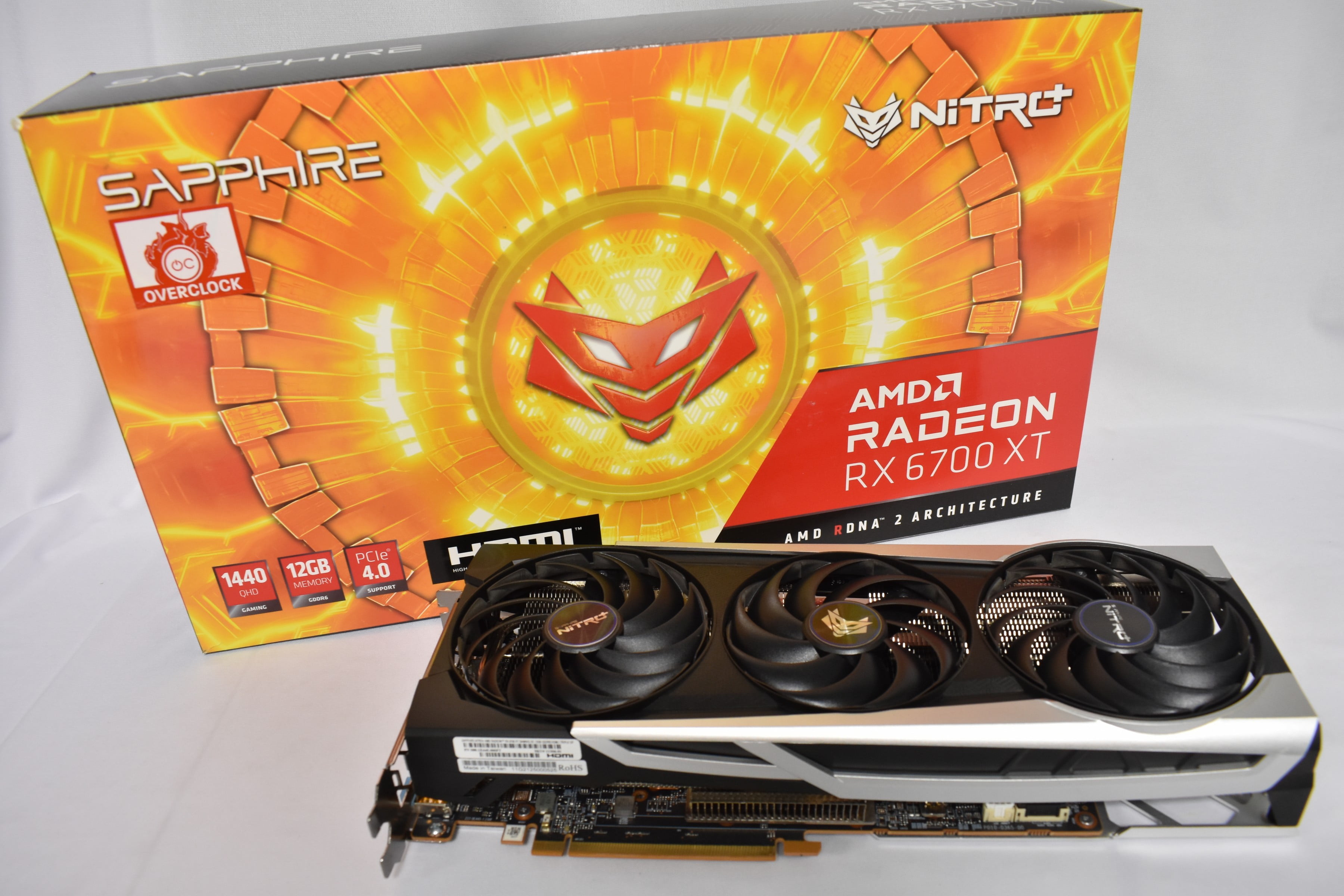 SAPPHIRE Nitro+ AMD Radeon RX 6700 XT 12GB GDDR6 Graphics Card  (11306-01-20G) for sale online