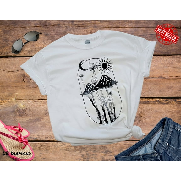 Cute MushMushroom Shirt, Magic Mushroom clothing, Botanical Shirt,