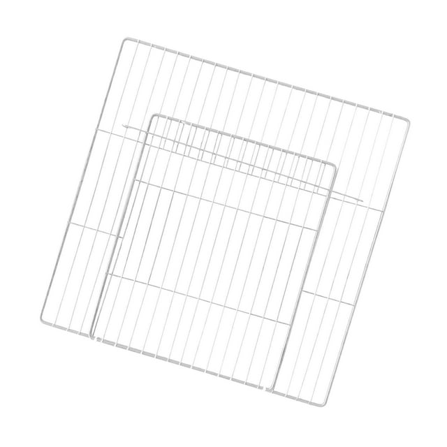 Pet Playpen Door Cage Metal Yard Fence Indoor Wire Indoor Fence Rabbit Puppy Expandable Panel White Dense Grid