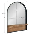 thumbnail image 7 of Kate and Laurel Owing Farmhouse Arch Mirror, 24 x 32, Rustic Brown and Black, Large Modern Mirror for Wall, 7 of 7