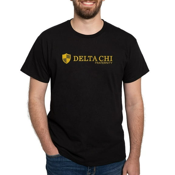 CafePress - Delta Chi Logo Yellow T Shirt - Men's Classic Graphic Cotton T-Shirt