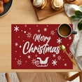 thumbnail image 2 of Dmlowu Christmas Placemats - Non-Slip Placemats for Dining Table, Heat Proof Christmas Place Mats for Kitchen Dining Holiday Party Decor, Merry Christmas Decorations Table Mats, 2 of 6