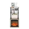 thumbnail image 5 of Furinno TURN-N-TUBE 2-Tier Tall TV Entertainment Side French Oak Grey/Black, 5 of 6