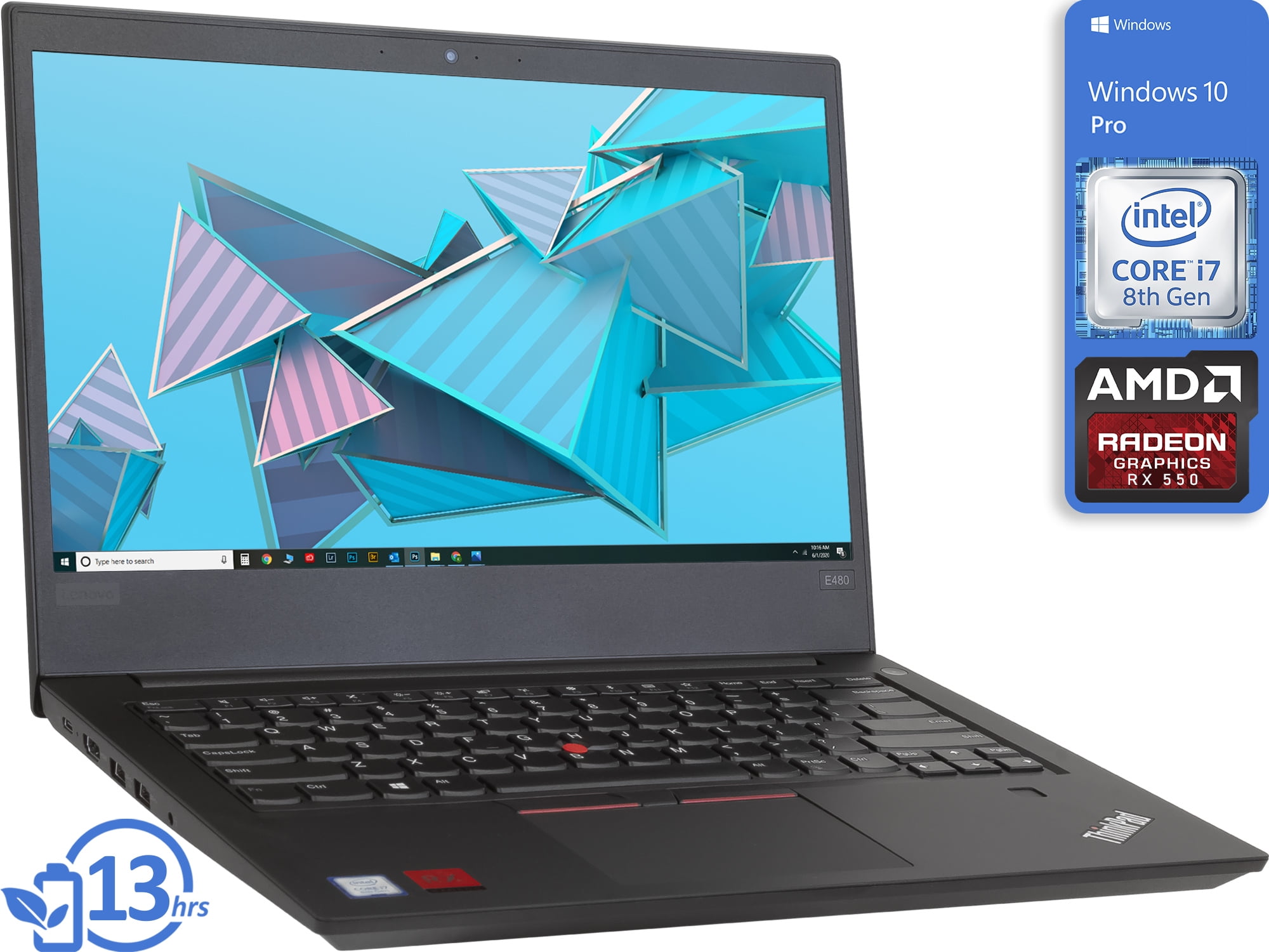 Lenovo ThinkPad E Gaming Notebook, " IPS FHD Display, Intel Core  iU Upto 4.0GHz, GB RAM, GB SSD, AMD Radeon RX , HDMI, Card  Reader,