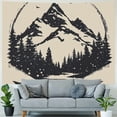 thumbnail image 4 of Orinice Logo Mountain Scene Silk Screen Tapestry Wall Hanging Unique Style Graphic Tapestries Home Wall Decor Art for Bedroom Living Room Dorm 60x50inch, 4 of 6