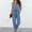 Blue, variant on Aloohaidyvio High Roller Denim Jumpsuits for Women Casual Sleeveless Loose Baggy Overalls Jeans Pants Jumpers with Pockets Light Blue L