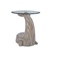 thumbnail image 6 of Powell Wendy Whale Indoor Accent Side Table with Glass Top, 23" Tall, Distressed Natural Driftwood, 6 of 9
